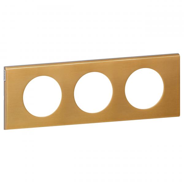Vignette 2 produit Plaque Cliane Matires 3 postes  -  finition Bronze Dor | Ref : 069133