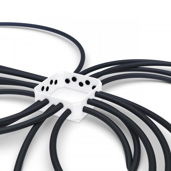 Vignette 2 produit Conduit ICTA 3422 OctoGliss� �20mm tr�s grande longueur avec lien rouge  -  noir | Ref : 06920