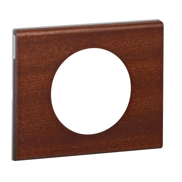 Vignette 2 produit Plaque Céliane Matières 1 poste - finition Acajou | Ref : 069221