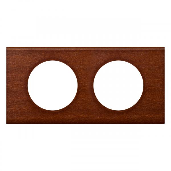 Vignette 2 produit Plaque Cliane Matires 2 postes  -  finition Acajou | Ref : 069222