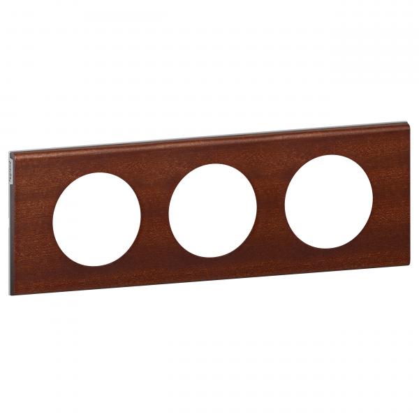 Vignette 2 produit Plaque Cliane Matires 3 postes  -  finition Acajou | Ref : 069223