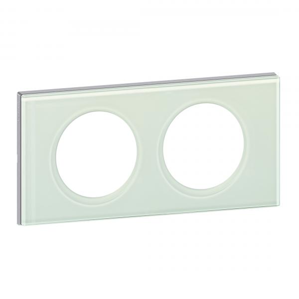 Vignette 2 produit Plaque Cliane Matires 2 postes  -  finition Verre Kaolin | Ref : 069312