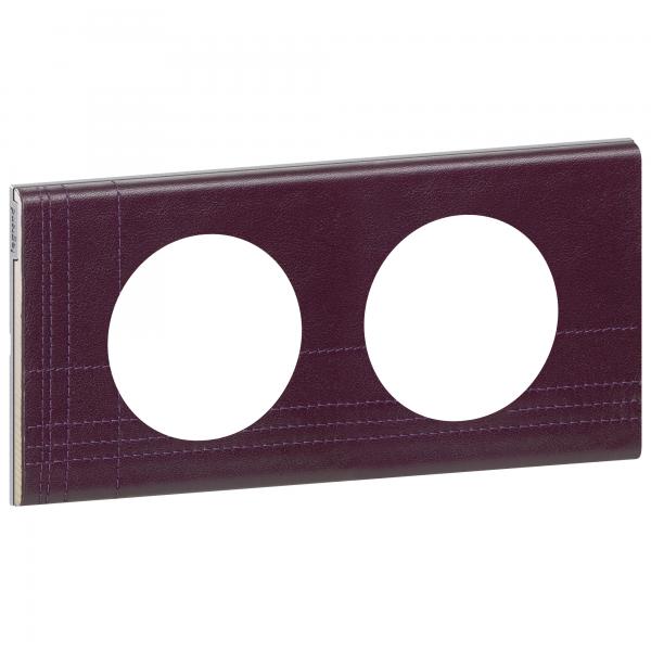 Vignette 2 produit Plaque Cliane Matires 2 postes  -  finition Cuir Pourpre Couture | Ref : 069442