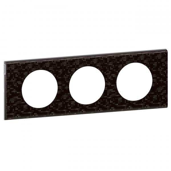 Vignette 2 produit Plaque Cliane Matires 3 postes  -  finition Cuir Pixel | Ref : 069453