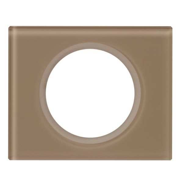 Vignette 2 produit Plaque Cliane Matires 1 poste  -  finition Verre Moka | Ref : 069461