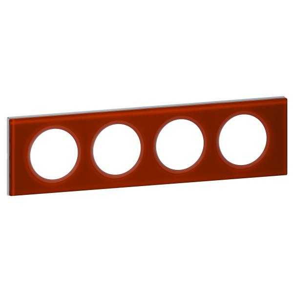 Vignette 2 produit Plaque Cliane Matires 4 postes  -  finition Verre Carmin | Ref : 069474