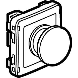 Vignette 2 produit Poussoir NF  impulsion arrt Plexo composable IP55 3A 250V - gris et jaune | Ref : 069547