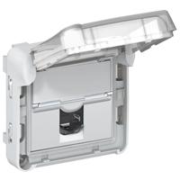 Vignette 2 produit Prise RJ45 étanche catégorie 6A STP Plexo composable IP55 gris | Ref : 069559