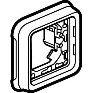 Vignette 2 produit Support plaque étanche 1 poste Plexo composable IP55 - blanc | Ref : 069692