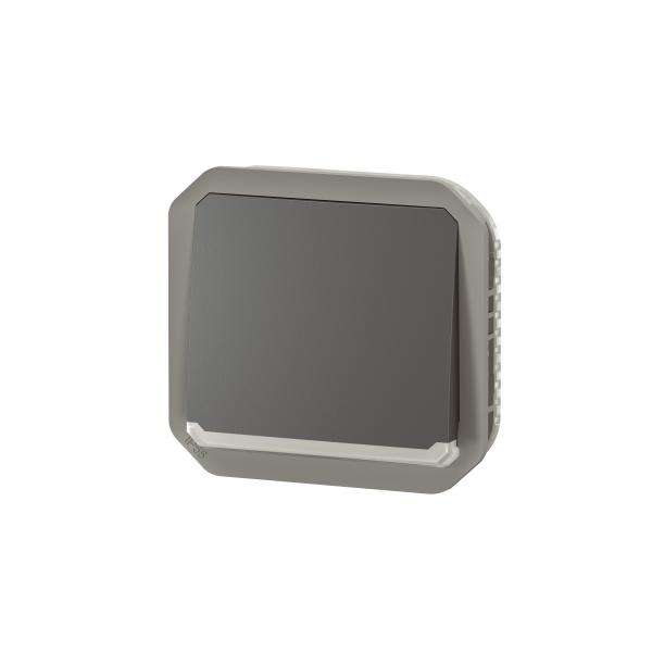 Vignette 2 produit Poussoir NO lumineux Plexo composable anthracite | Ref : 069813L