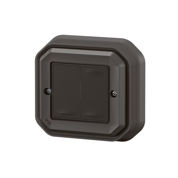 Vignette 2 produit Commande double Self-e clairage et prise Plexo with Netatmo complet anthracite | Ref : 069836L