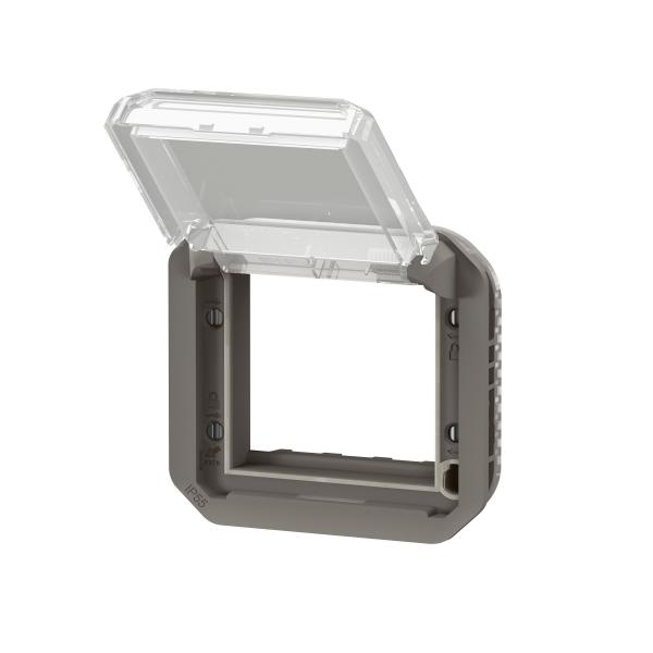 Vignette 2 produit Adaptateur Plexo  volet transparent pour Mosaic - composable anthracite | Ref : 069880L
