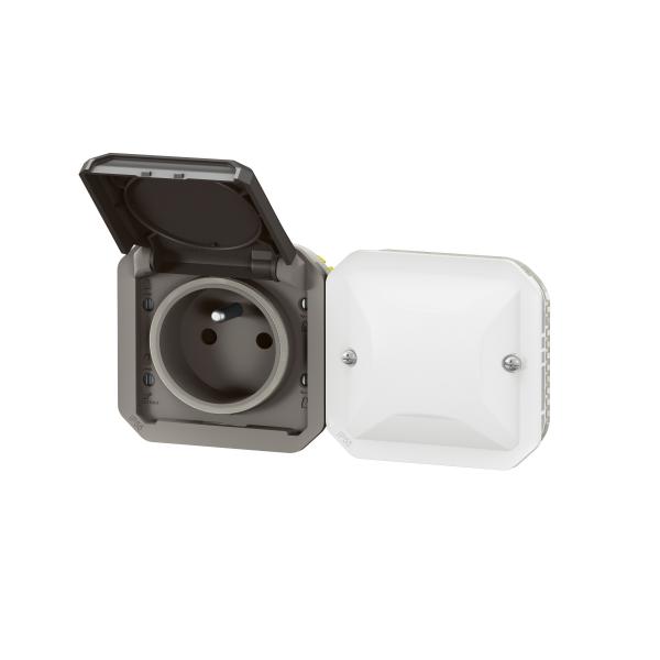 Vignette 2 produit Prise de courant connecte Plexo with Netatmo 2 postes anthracite | Ref : 069892L