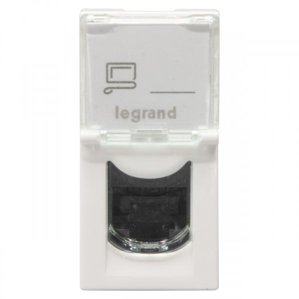 Vignette 2 produit Prise RJ45 catgorie6 UTP Mosaic 1 module  -  blanc | Ref : 076561