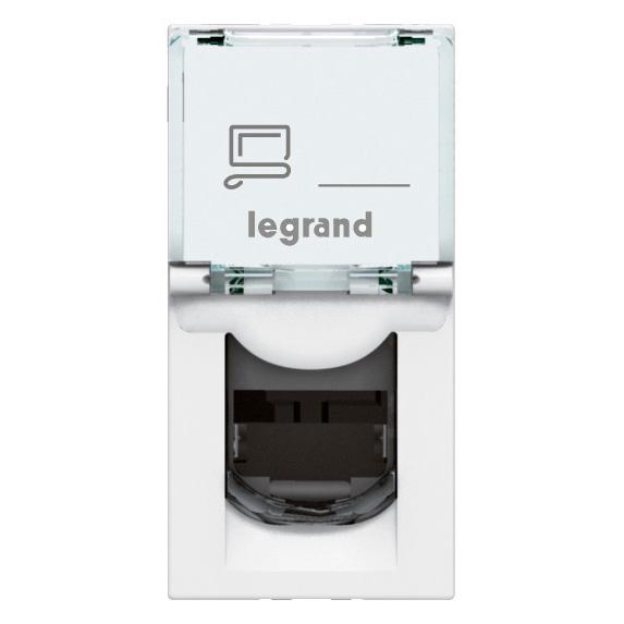 Vignette 2 produit Prise RJ45 catgorie6 STP blinde Mosaic 1 module  -  blanc | Ref : 076563