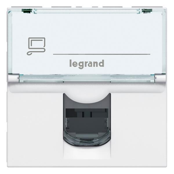 Vignette 2 produit Prise RJ45 catgorie6 UTP Mosaic 2 modules  -  blanc | Ref : 076564