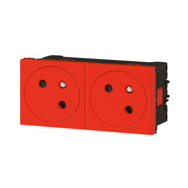 Vignette 2 produit Prise de courant 2P+T mosaic link 4m fb rouge surface | Ref : 077172L