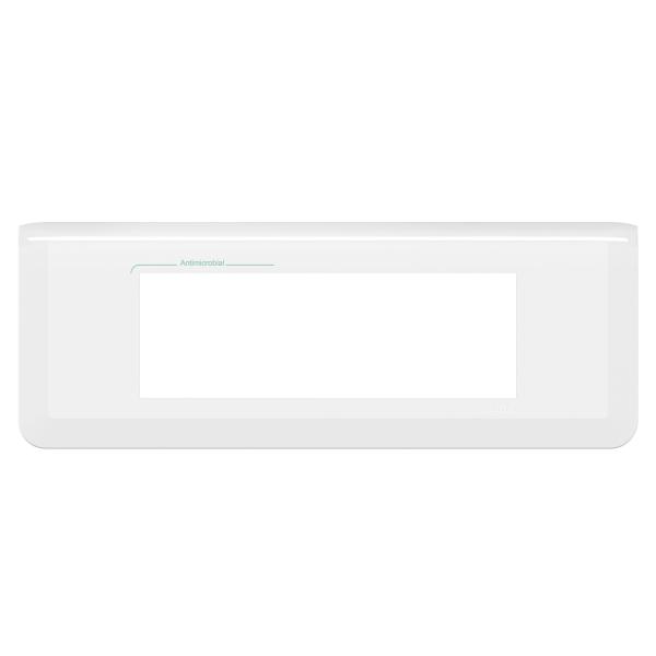 Vignette 2 produit Plaque de finition horizontale Mosaic pour 6 modules blanc antimicrobien | Ref : 078726L