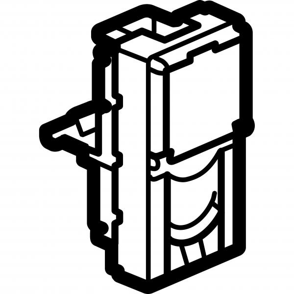 Vignette 2 produit Prise RJ11 4 contacts Mosaic 1 module  -  blanc | Ref : 078730