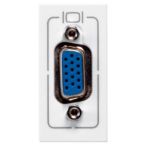 Vignette 2 produit Prise HD 15 femelle préconnectorisée Mosaic 1 module - blanc | Ref : 078777