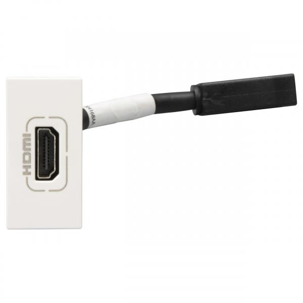 Vignette 2 produit Prise HDMI typeA version 1.4 prconnectorise Mosaic 1 module  -  blanc | Ref : 078778