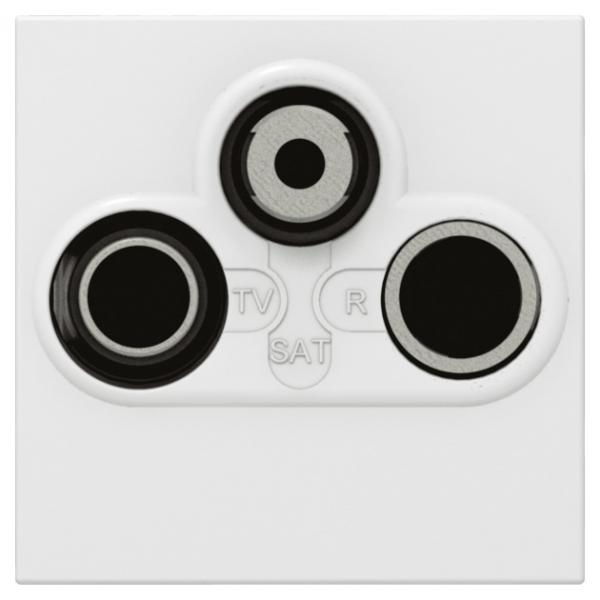 Vignette 2 produit Prise TV - R - SAT Mosaic FM et DAB+ 2 modules  -  blanc | Ref : 078786