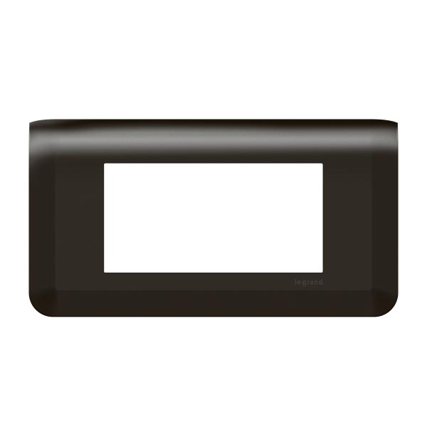 Vignette 2 produit Plaque de finition horizontale Mosaic pour 4 modules noir mat | Ref : 079054L