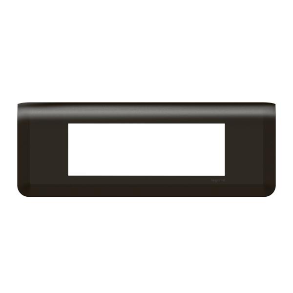 Vignette 2 produit Plaque de finition horizontale Mosaic pour 6 modules noir mat | Ref : 079056L