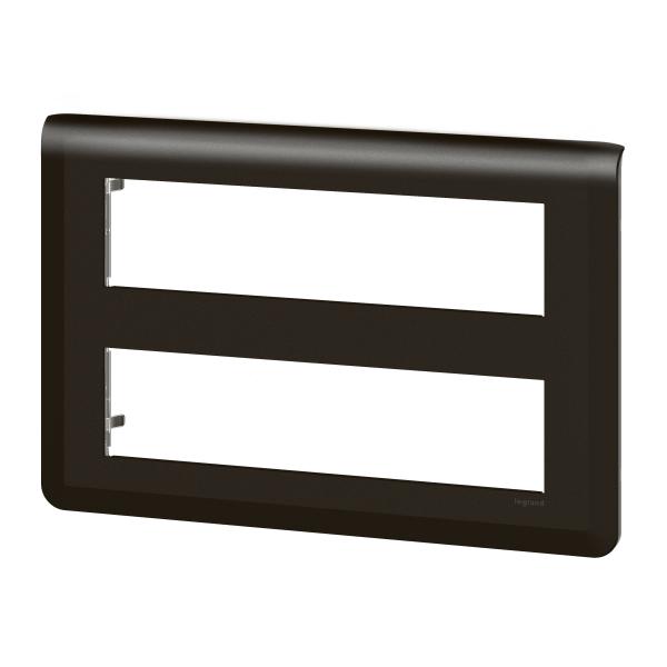 Vignette 2 produit Plaque de finition Mosaic pour 2x8 modules noir mat | Ref : 079077L