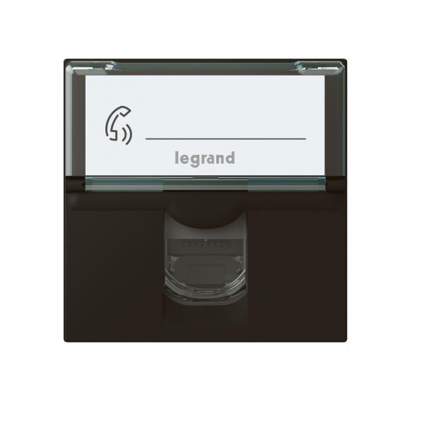 Vignette 2 produit Prise RJ45 cat�gorie6A STP � blindage m�tal Mosaic 2 modules � noir mat | Ref : 079176L