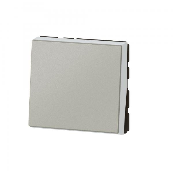 Vignette 2 produit Poussoir ou poussoir inverseur Mosaic Easy-Led 6A 250V~ 2 modules - alu | Ref : 079240L