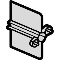 Vignette 2 produit Cloison avec puit de fixation pour bote multipostes Batibox  -  profondeur 50mm | Ref : 080072
