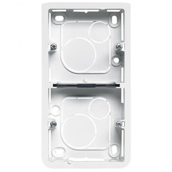 Vignette 2 produit Cadre saillie profondeur 40mm Mosaic pour 5 ou 2x2 modules vertical et support référence 080252 | Ref : 080282