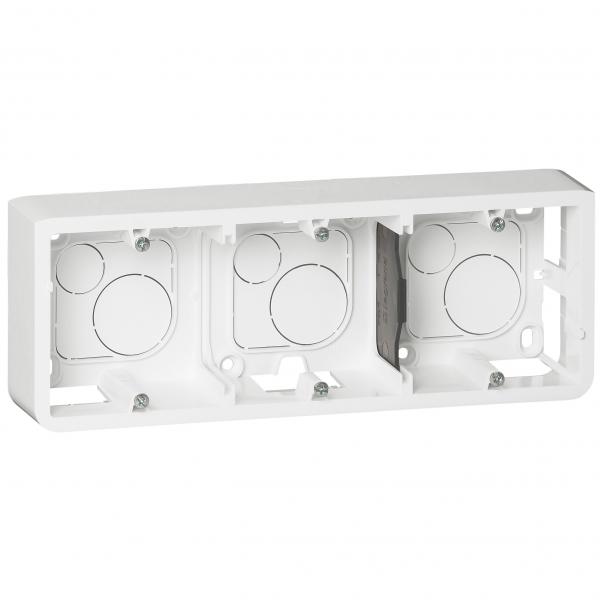 Vignette 2 produit Cadre saillie profondeur 40mm Mosaic pour 6 , 8 ou 3x2 modules horizontal et support référence 08025 | Ref : 080286