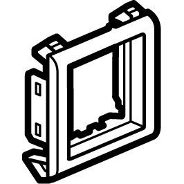 Vignette 2 produit Support de plaque troit pour paroi mince Batibox 2 modules  -  blanc | Ref : 080291