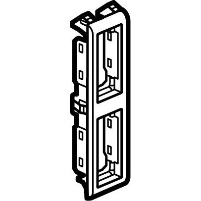 Vignette 2 produit Support de plaque troit pour paroi mince Batibox 2x1 module vertical  -  blanc | Ref : 080292