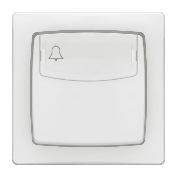 Vignette 2 produit Poussoir porte-tiquette Appareillage saillie complet 6A blanc | Ref : 086009L