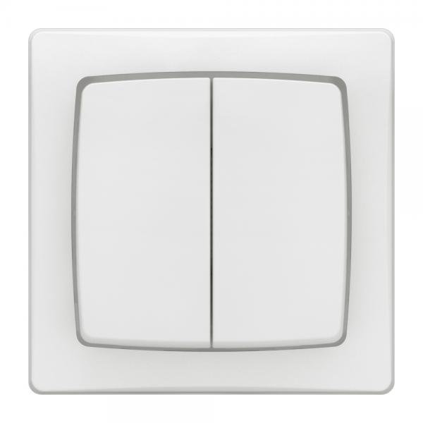 Vignette 2 produit Transformeur double Appareillage Saillie complet blanc | Ref : 086020L