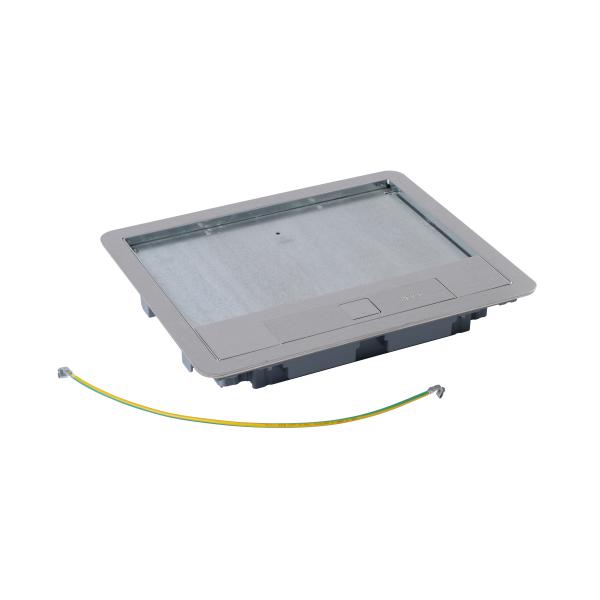 Vignette 2 produit Couvercle métal revêtement inox pour boite de sol version standard 12 modules ou 18 modules | Ref : 088004