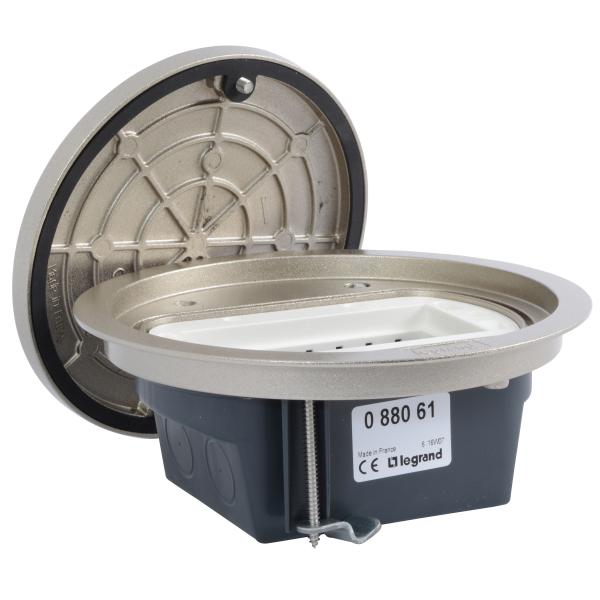 Vignette 2 produit Boîte de sol IP66 4 modules avec couvercle amovible - inox | Ref : 088061