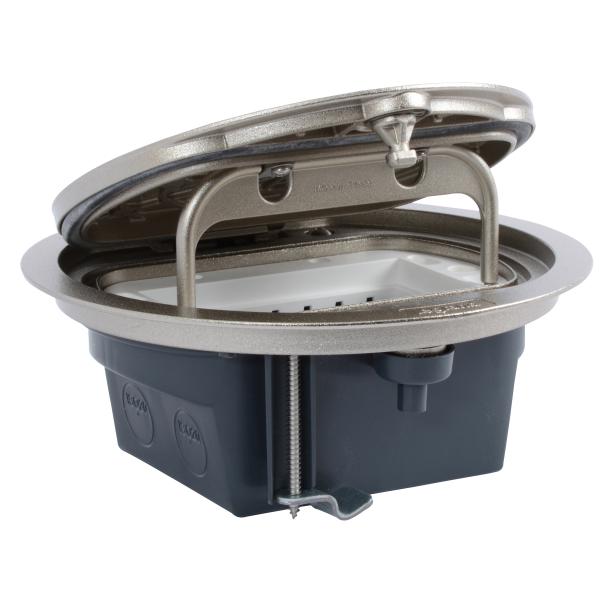 Vignette 2 produit Boîte de sol IP66 4 modules avec couvercle sur charnière - inox | Ref : 088064