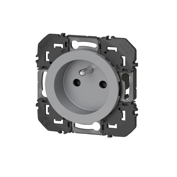 Vignette 2 produit Prise de courant 2P+T  puits dooxie 16A finition alu - sachet | Ref : 095246