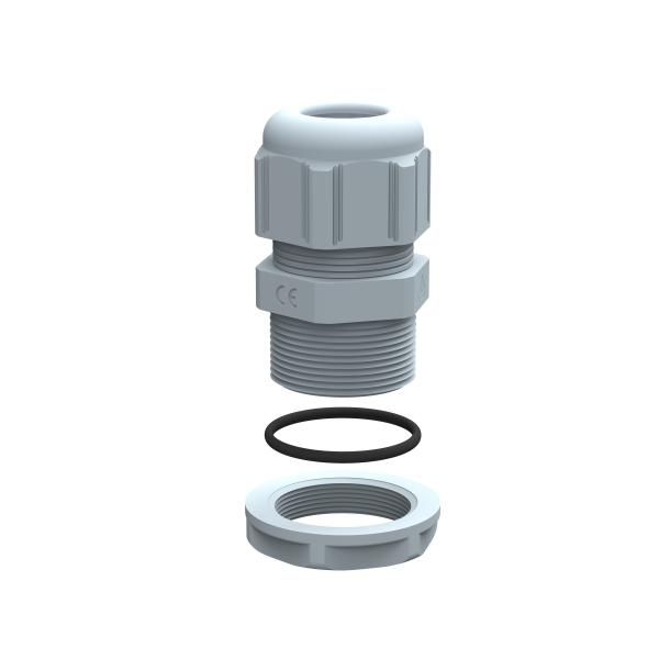 Vignette 2 produit Presse - étoupe plastique IP68 ISO32 RAL7001 | Ref : 098006