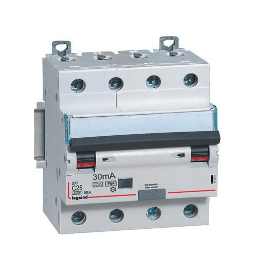 Vignette 2 produit Disjoncteur diff�rentiel monobloc DX�6000 10kA arriv�e haute et d�part bas � vis 4P 400V~  -  20A  -  typeF 30mA | Ref : 411245