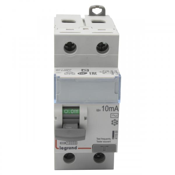 Vignette 2 produit Interrupteur différentiel DX³ - ID arrivée haute et départ bas à vis - 2P 230V~ 16A typeAC 10mA - 2 modules | Ref : 411500