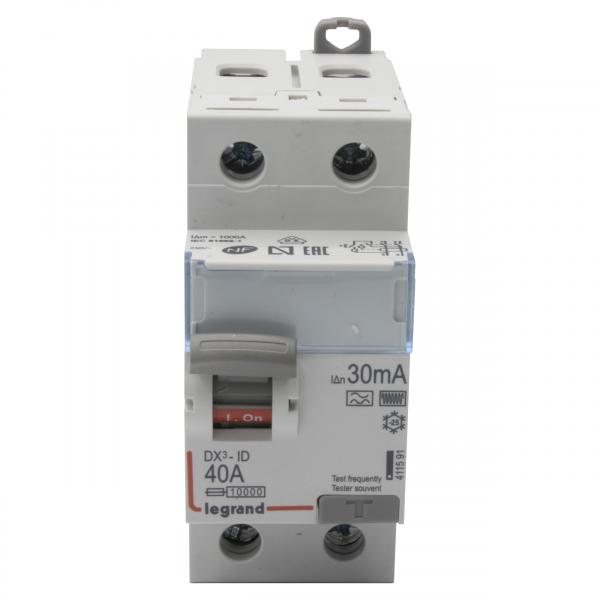 Vignette 2 produit Interrupteur différentiel DX³ - ID arrivée haute et départ bas à vis - 2P 230V~ 40A typeF 30mA - 2 modules | Ref : 411591