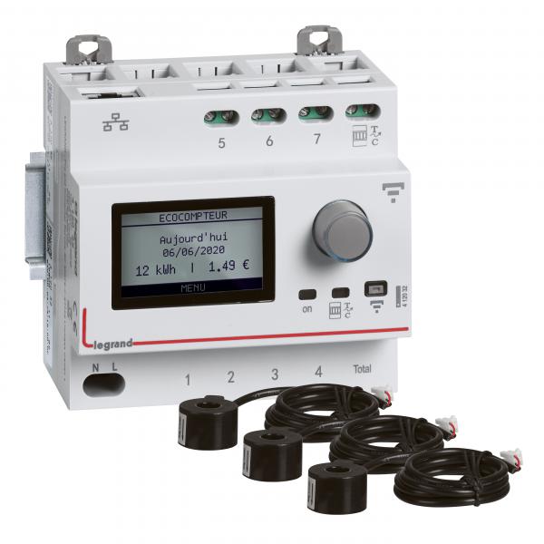 Vignette 2 produit Pack Ecocompteur connect avec 3 transformateurs de courant ferms 80A | Ref : 412033