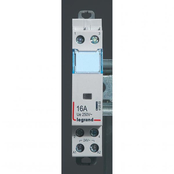 Vignette 2 produit Contacteur de puissance CX bobine 230V~ sans commande manuelle  -  2P 250V~  -  16A  -  contact O+F  -  1 module | Ref : 412521