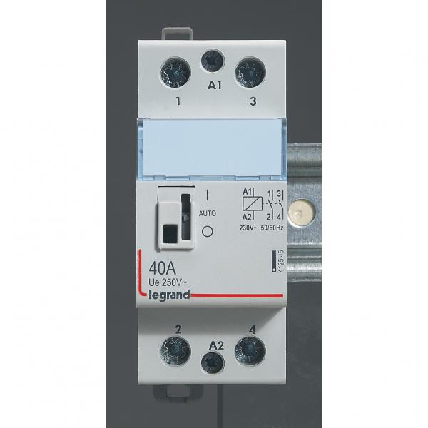 Vignette 2 produit Contacteur de puissance CX bobine 230V~  -  2P 250V~  -  63A  -  contact 2O  -  2 modules | Ref : 412548