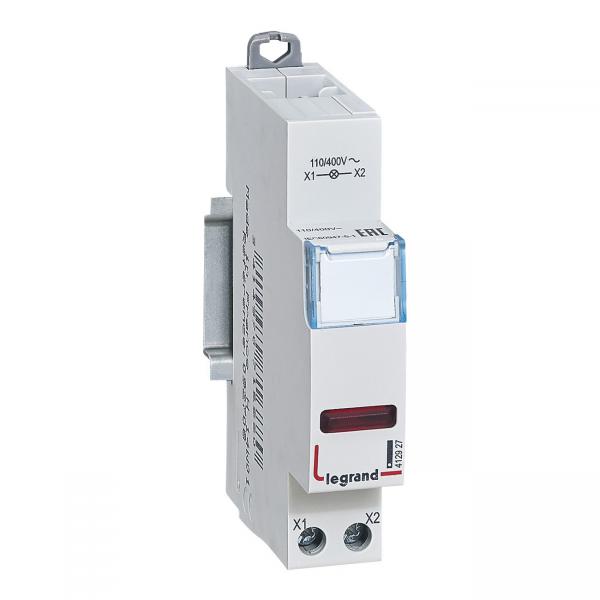 Vignette 2 produit Voyant  LED CX simple 110V~  400V~  -  rouge  -  1 module | Ref : 412927